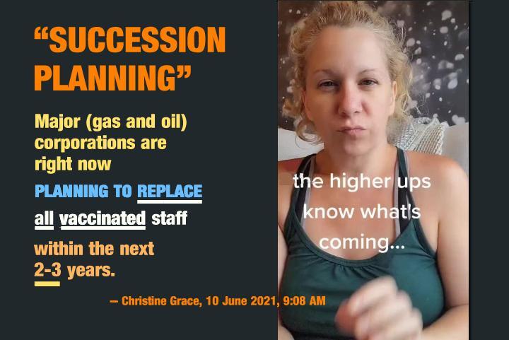 “SUCCESSION PLANNING”: Major Corporations Are Right Now Planning To Replace All Vaccinated Staff
