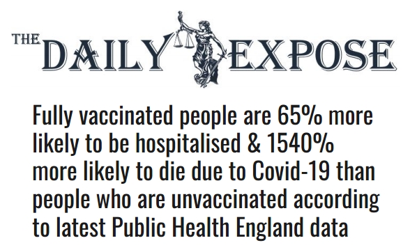 Fully vaccinated people are 65% more likely to be hospitalised & 1540% more likely to die (due to Covid-19) than people who are unvaccinated according to latest Public Health England data (23 July 2021)