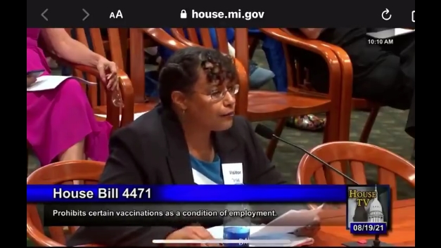 PhD Tells Mich. House re Bill 4471, Covid Jab does not Confer Immunity or Prevent Transmission of any Virus and was NOT Designed to do That