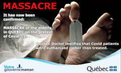 EXTERMINATION of the elderly in Quebec on pretext of "Covid-19"